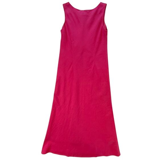 Vintage Jessica Howard Pink Linen Blend Sleeveless Maxi Dress Classic Dress Sz 6 - Picture 2 of 12